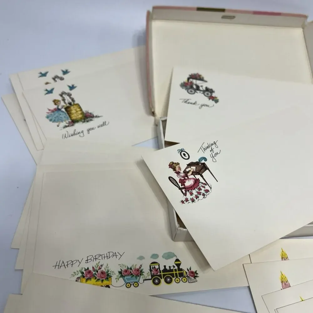 Vintage Set 29 Sprinter Post-A-Note Postcards Different Greeting Designs Retro